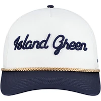 Men's Barstool Golf  White THE PLAYERS Island Green Rope Adjustable Hat