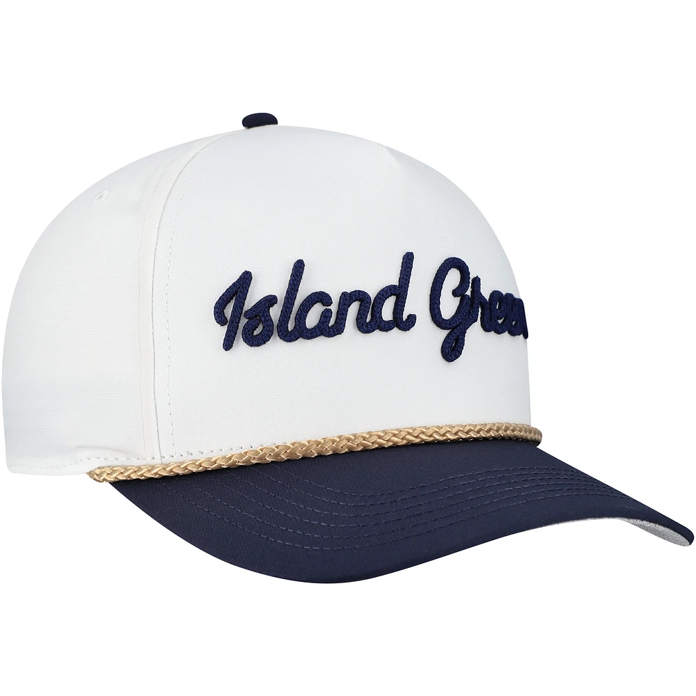 Men's Barstool Golf  White THE PLAYERS Island Green Rope Adjustable Hat