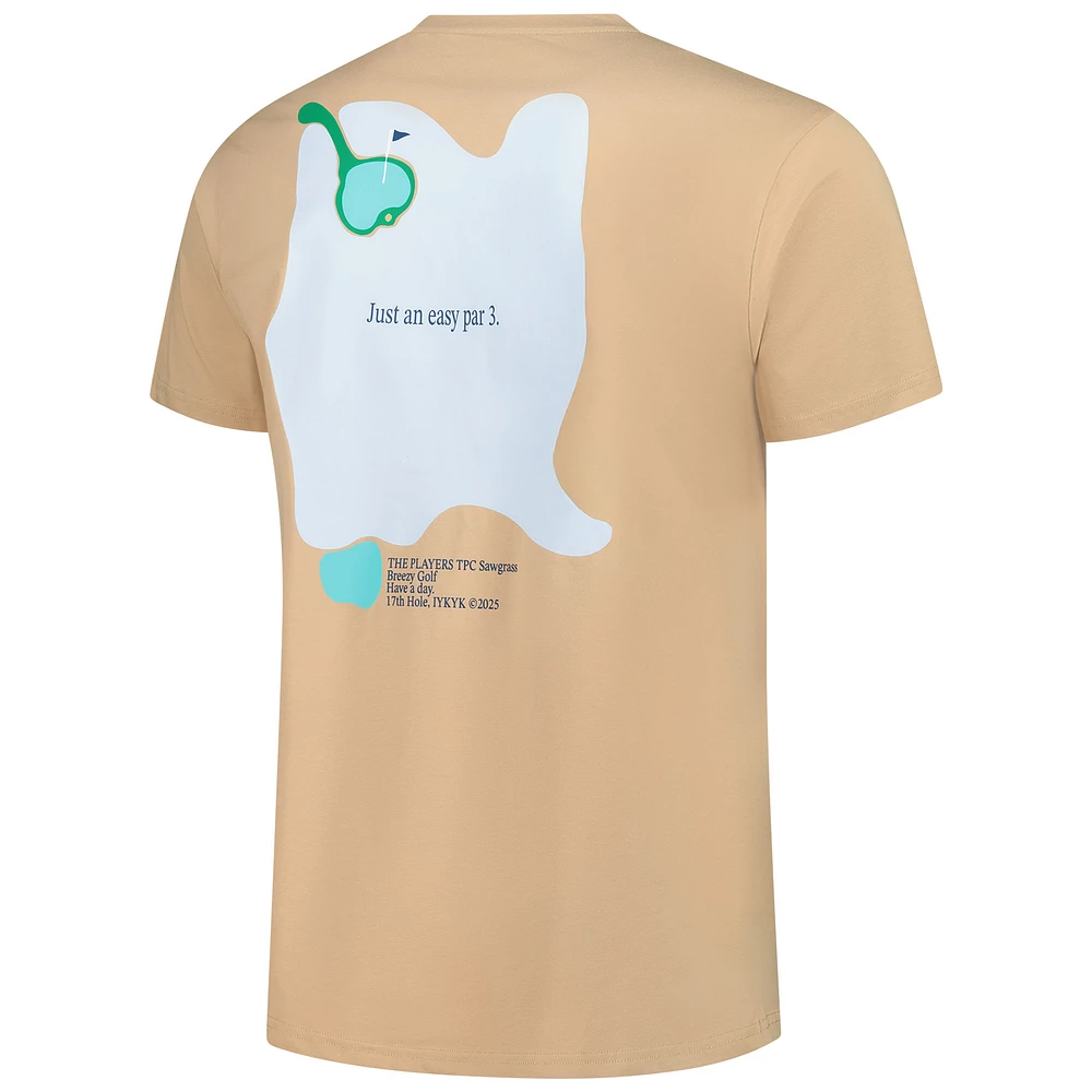 Men's Breezy Golf  Gold THE PLAYERS Just an Easy Par 3 T-Shirt