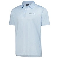 Men's FootJoy  Light Blue THE PLAYERS ProDry Checker Print Lisle Polo