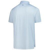 Men's FootJoy  Light Blue THE PLAYERS ProDry Checker Print Lisle Polo