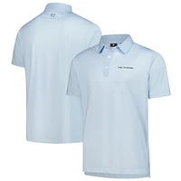 Men's FootJoy  Light Blue THE PLAYERS ProDry Checker Print Lisle Polo