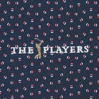 Men's FootJoy  Navy THE PLAYERS ProDry Bounce Print Stretch Pique Polo