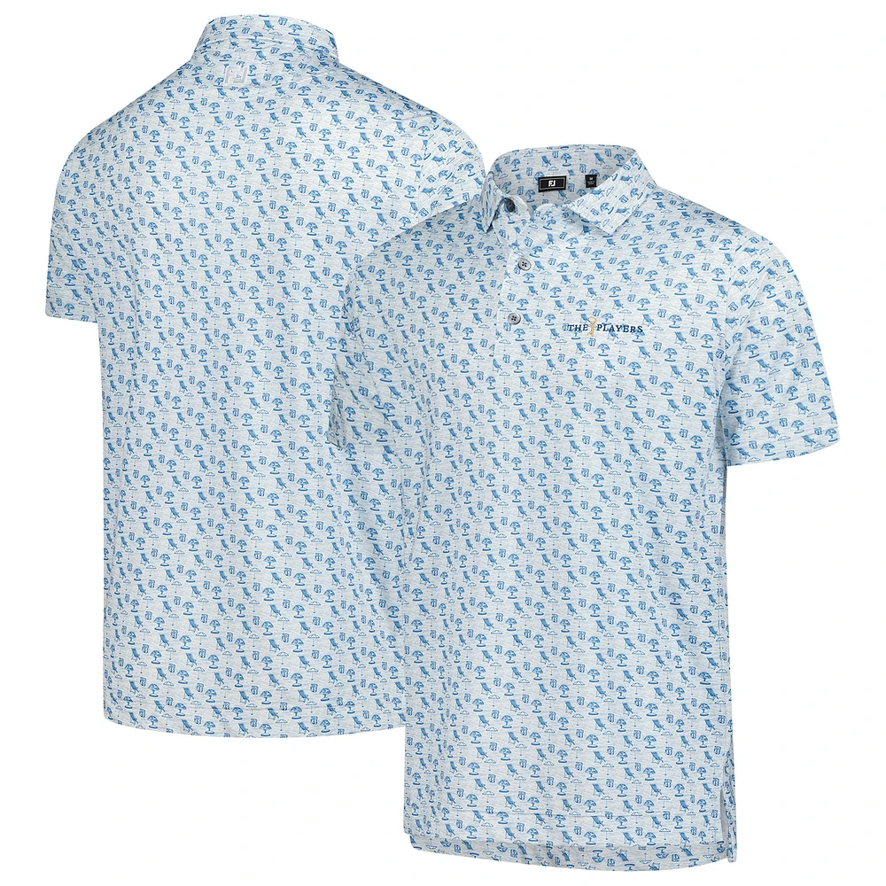 Men's FootJoy  White THE PLAYERS ProDry All Over Print Polo