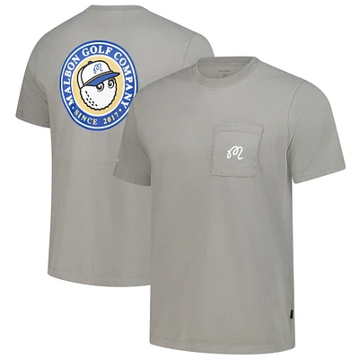 Men's Malbon Golf  Gray THE PLAYERS Bucket Seal T-Shirt