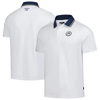 Men's Malbon Golf  White THE PLAYERS Performance Pique Polo
