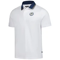 Men's Malbon Golf  White THE PLAYERS Performance Pique Polo