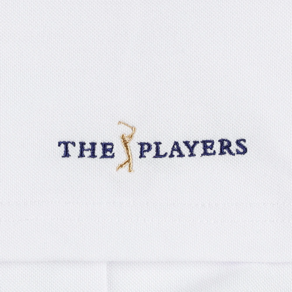 Men's Malbon Golf  White THE PLAYERS Performance Pique Polo