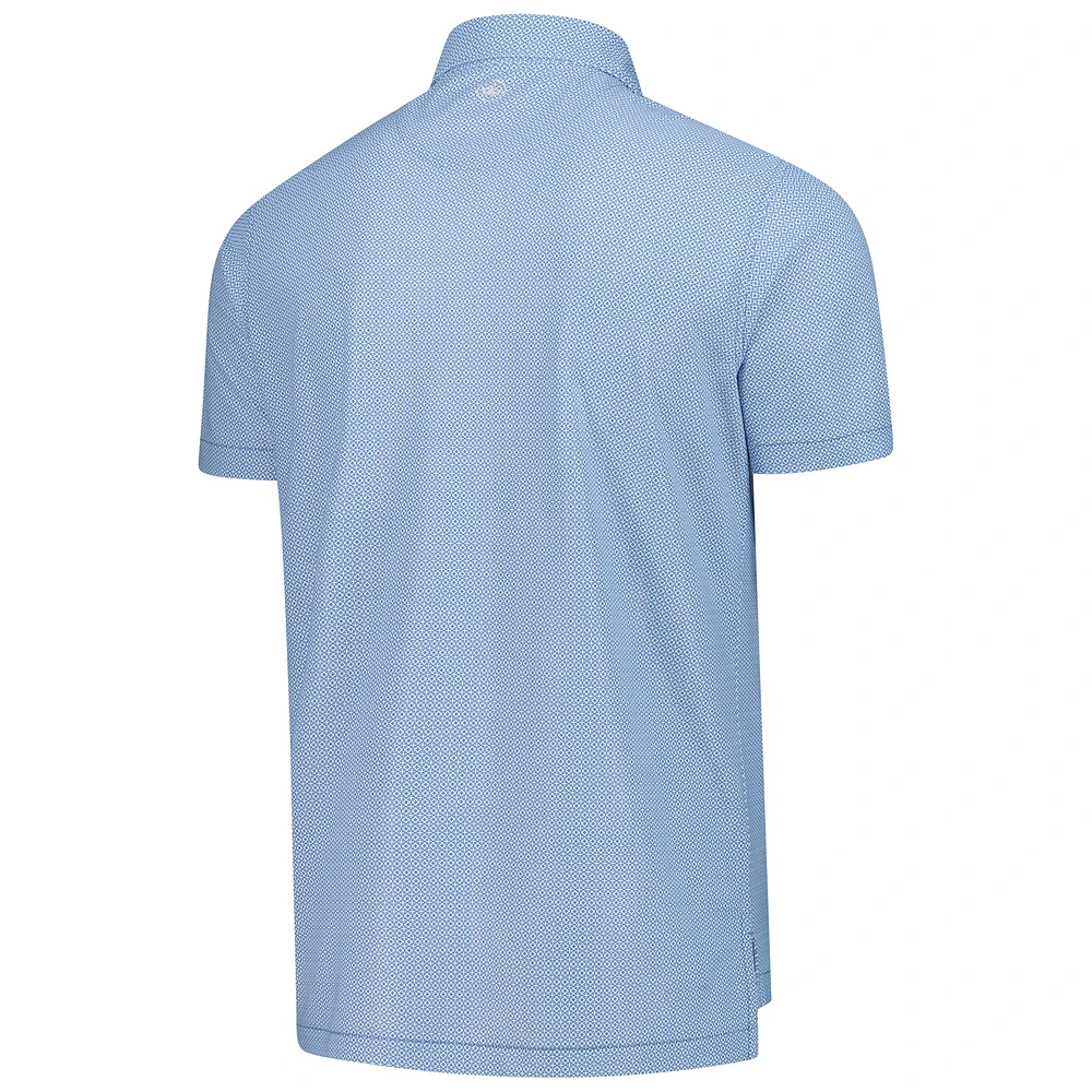 Men's Peter Millar  Blue THE PLAYERS Costa Geo Performance Mesh Polo