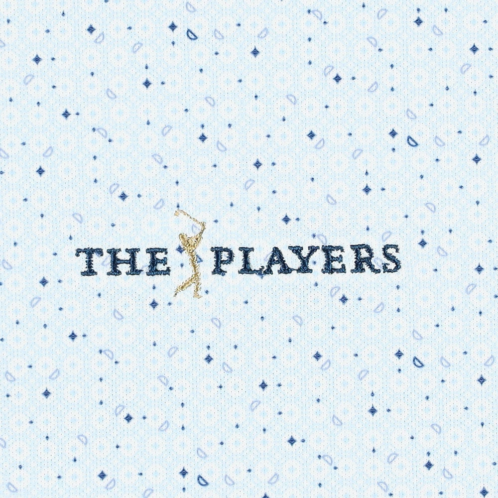 Men's Peter Millar  Light Blue THE PLAYERS Casa Nova Performance Mesh Polo