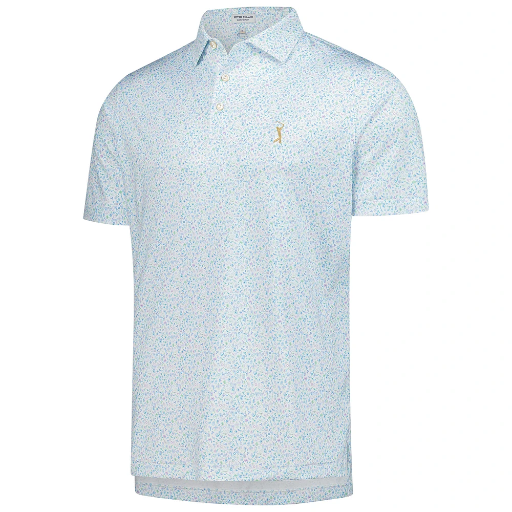 Men's Peter Millar  Light Blue THE PLAYERS Goldman Island Jammin' Performance Polo