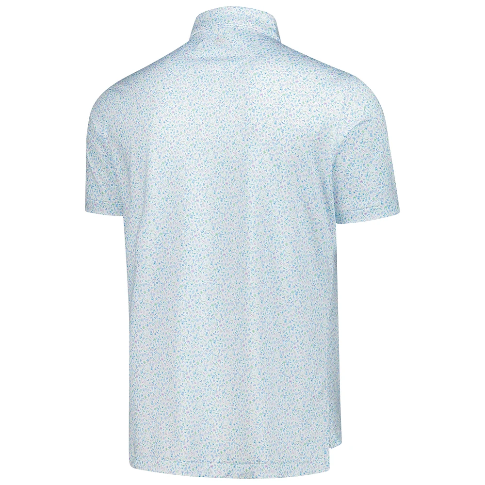 Men's Peter Millar  Light Blue THE PLAYERS Goldman Island Jammin' Performance Polo