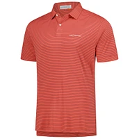 Men's Peter Millar  Orange THE PLAYERS Featherweight Stripe Polo