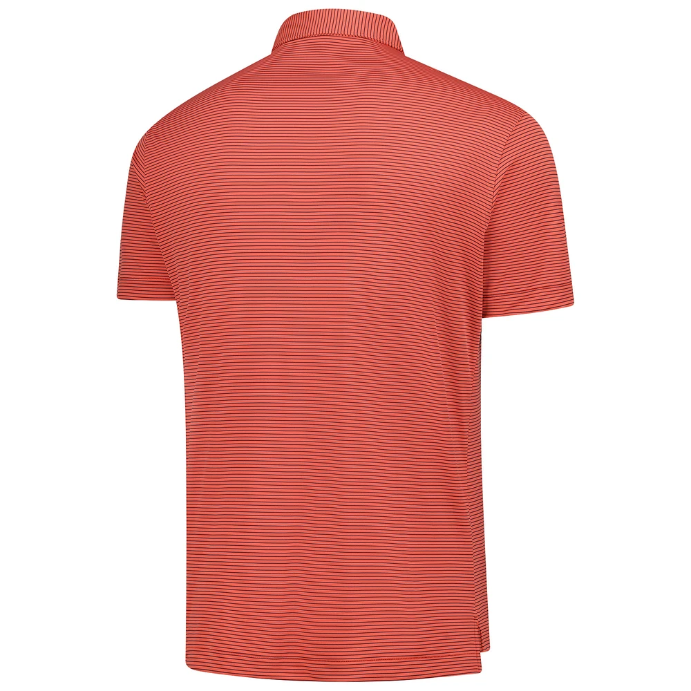 Men's Peter Millar  Orange THE PLAYERS Featherweight Stripe Polo