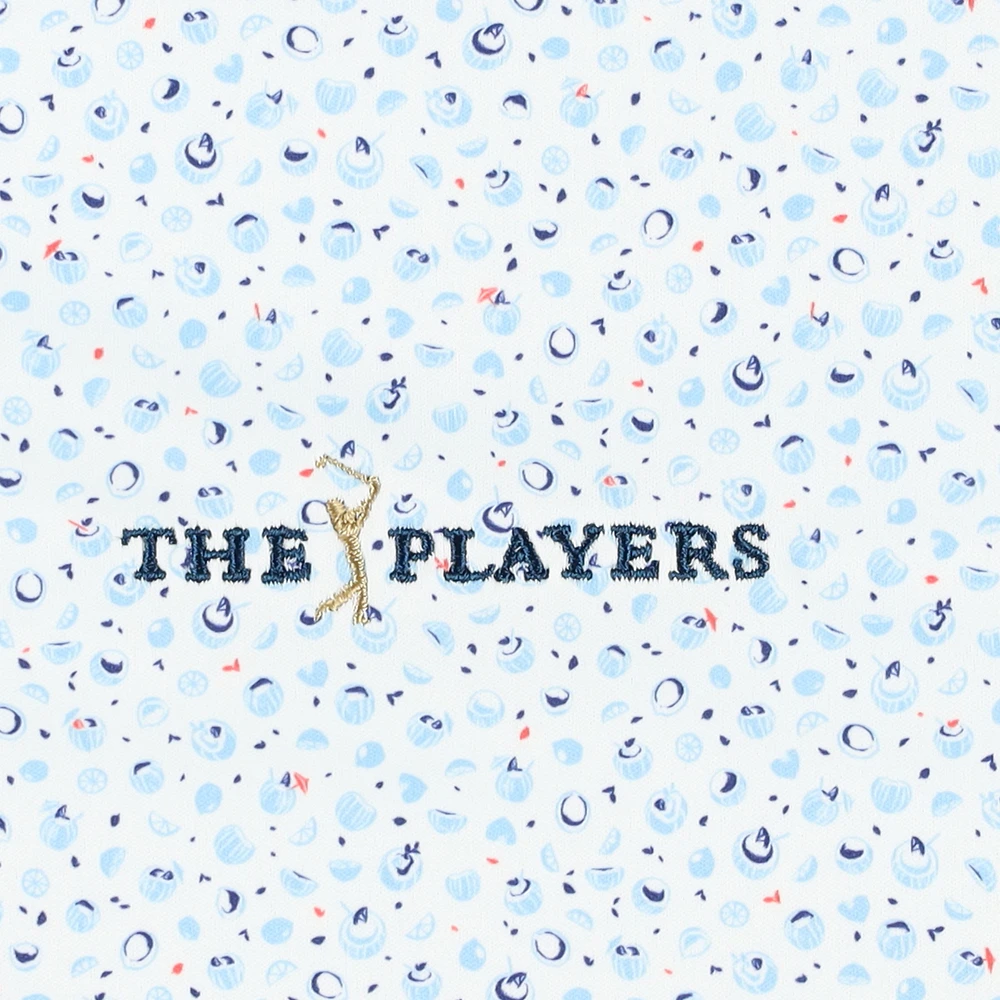 Men's Peter Millar  White THE PLAYERS Featherweight Coconut Lime Polo
