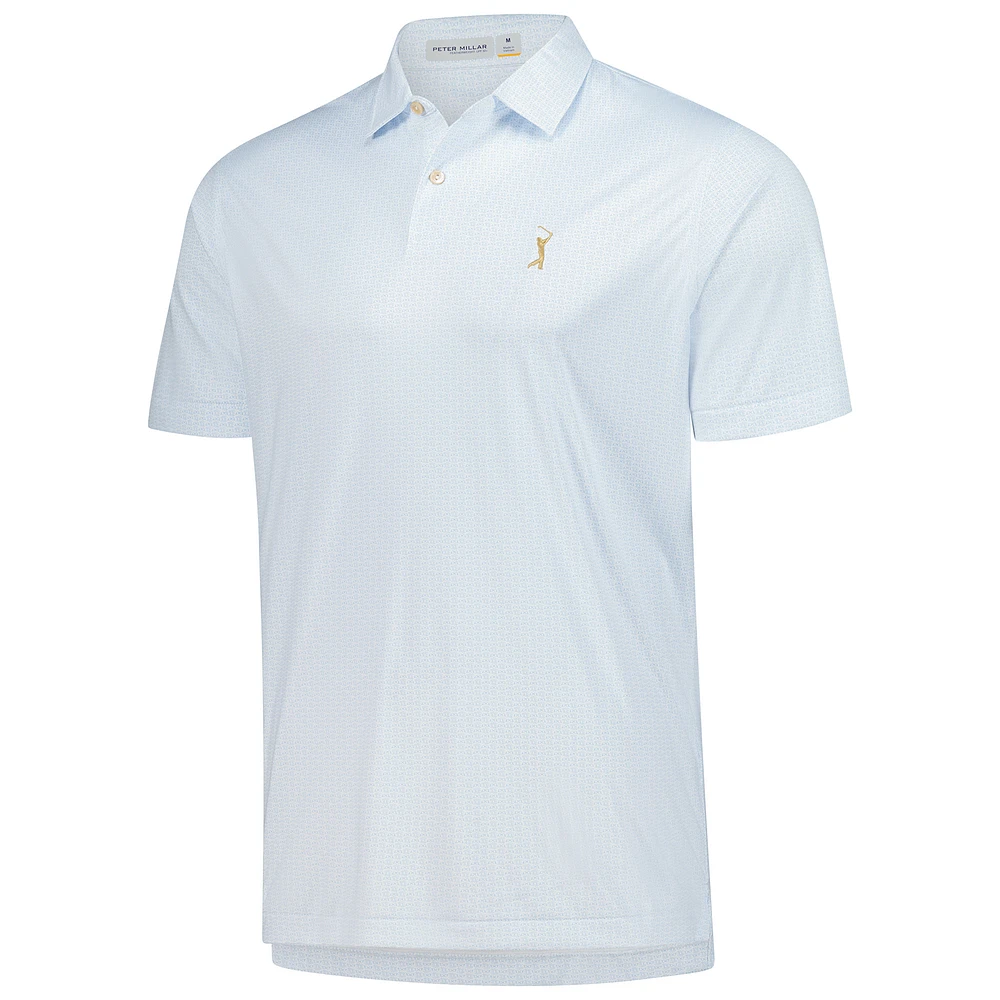 Polo blanc Peter Millar pour homme THE PLAYERS Featherweight Rays for Days