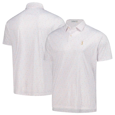 Men's Peter Millar  White THE PLAYERS Goldman Featherweight Honeycomb Polo