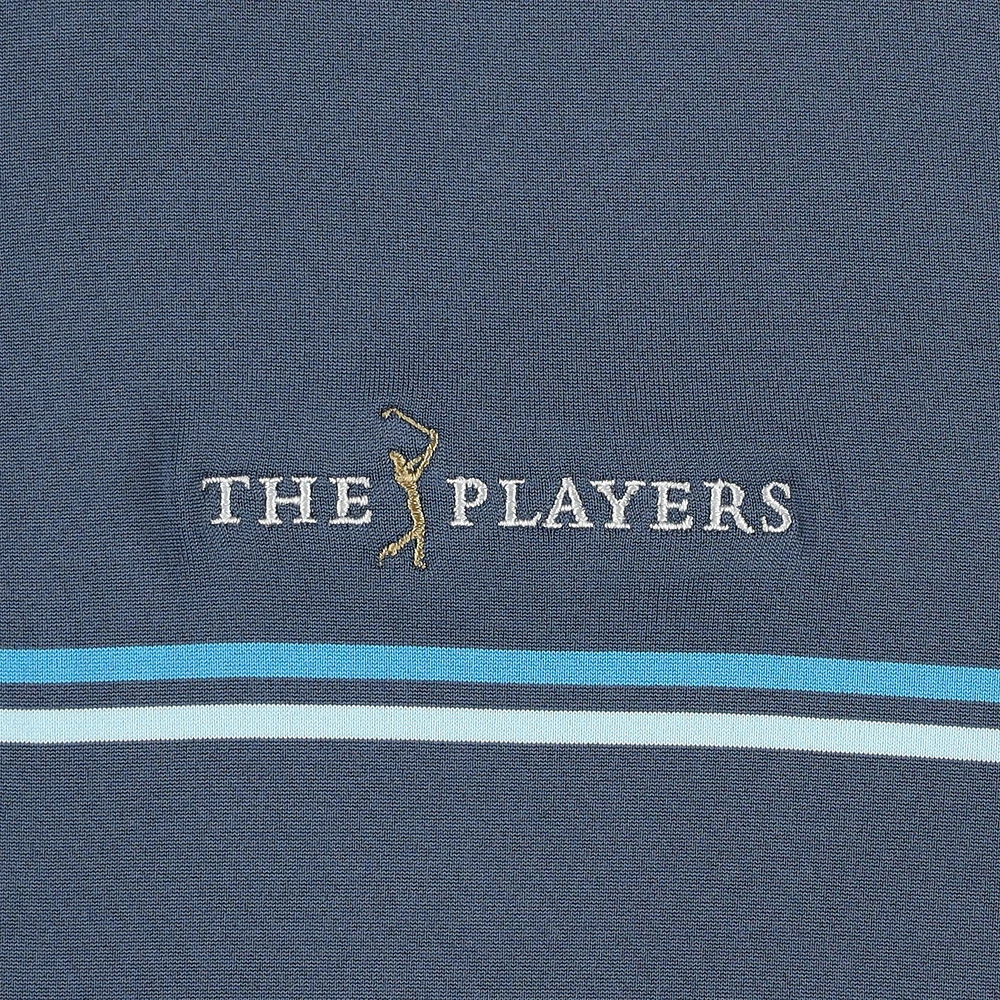 Pull zippé à 1/4 de tour rayures sur la poitrine Under Armour THE PLAYERS bleu pour homme