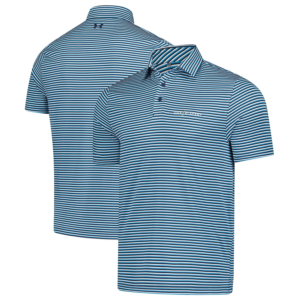 Men's Under Armour  Blue THE PLAYERS Drive Groove Stripe Polo