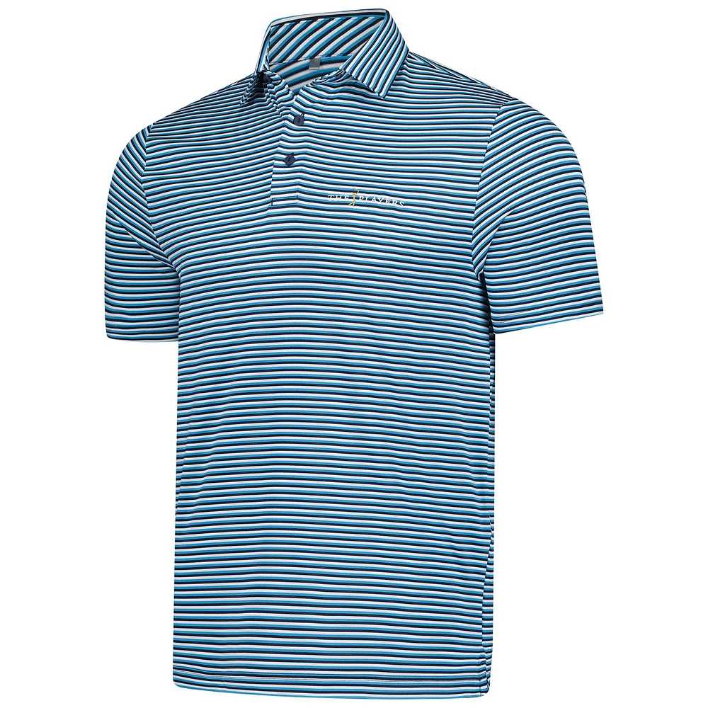 Men's Under Armour  Blue THE PLAYERS Drive Groove Stripe Polo