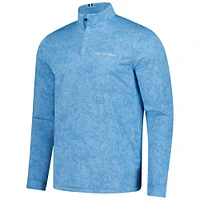 Men's Under Armour  Blue THE PLAYERS Line Dye Jacquard Quarter-Zip Pullover