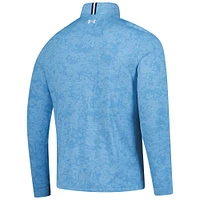 Men's Under Armour  Blue THE PLAYERS Line Dye Jacquard Quarter-Zip Pullover