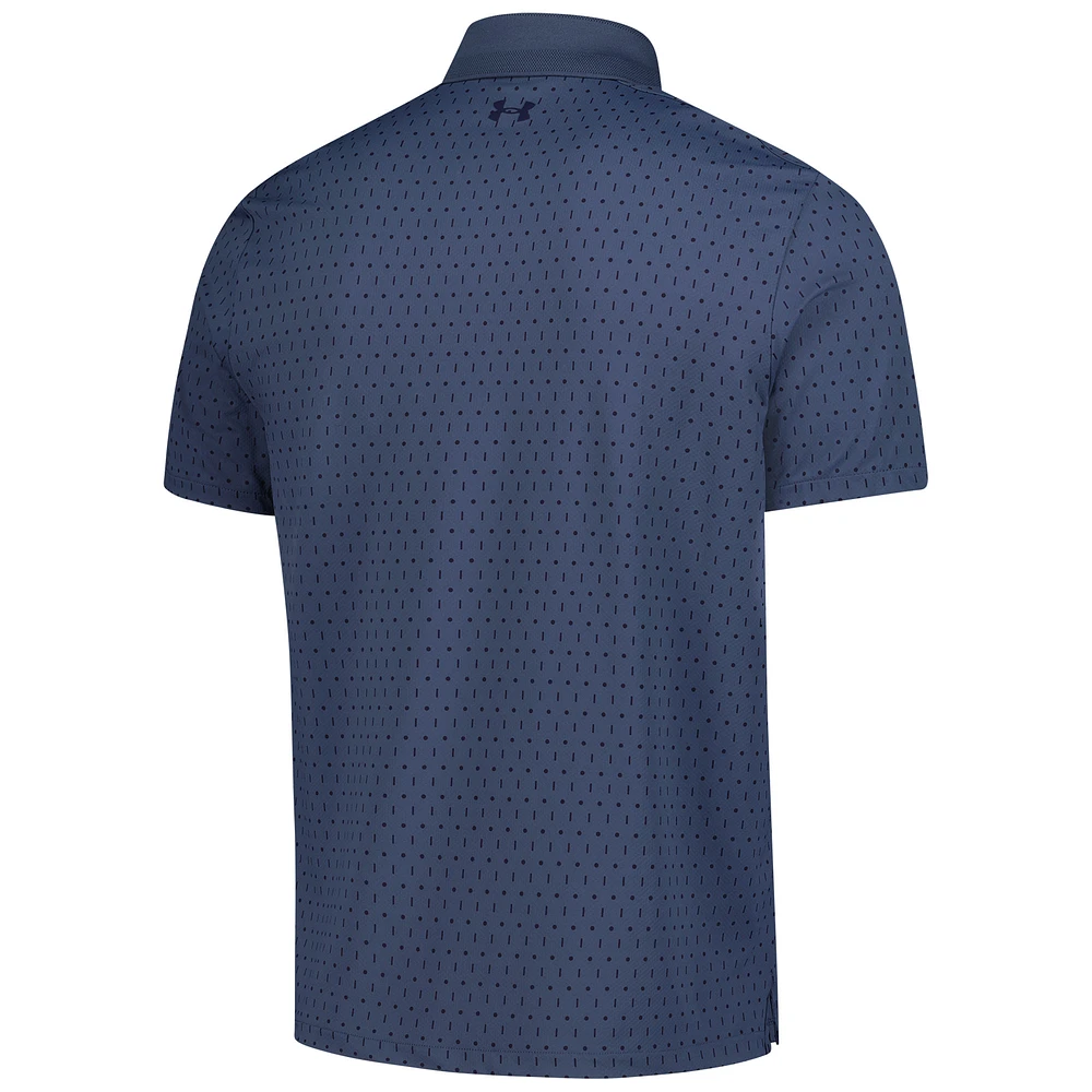 Men's Under Armour  Charcoal THE PLAYERS Iso-Chill Drive Dot Dash Polo