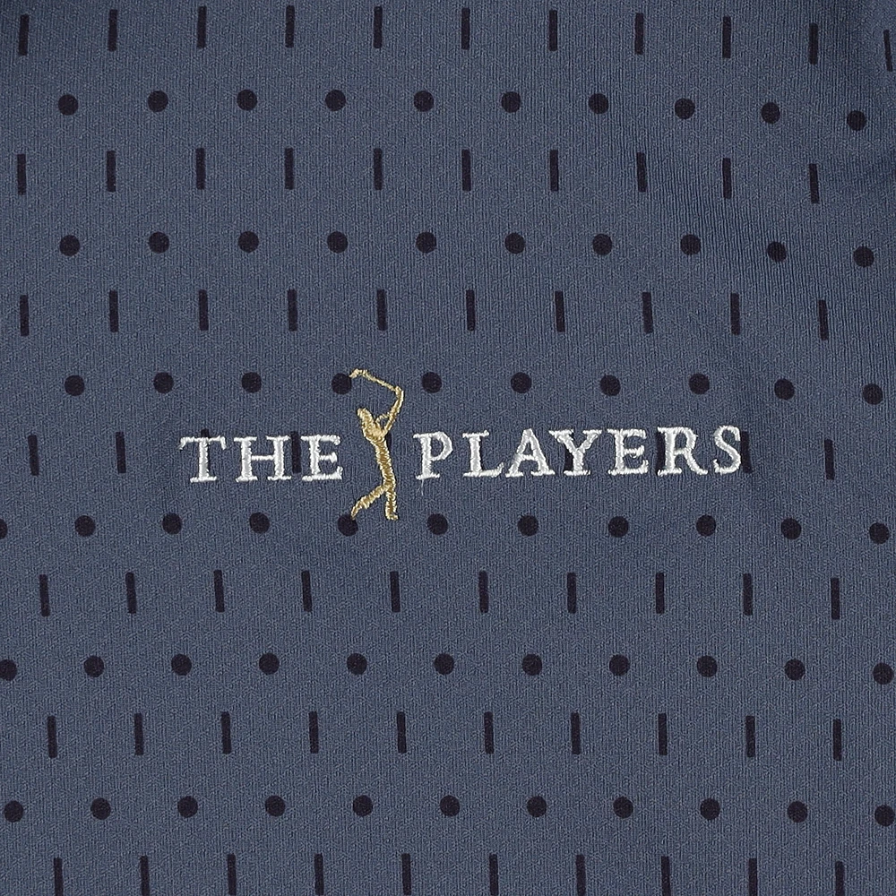 Men's Under Armour  Charcoal THE PLAYERS Iso-Chill Drive Dot Dash Polo