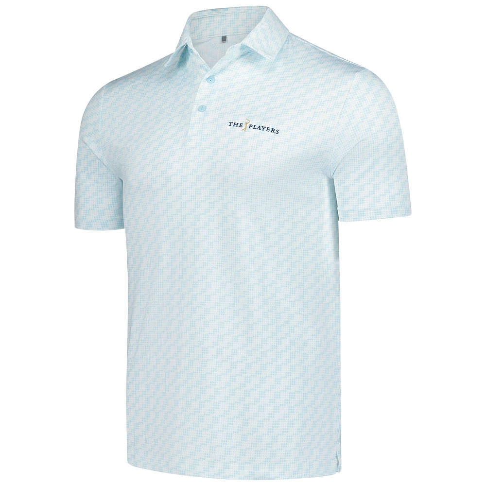 Polo Under Armour bleu clair THE PLAYERS Drive Clubhouse Grid pour homme