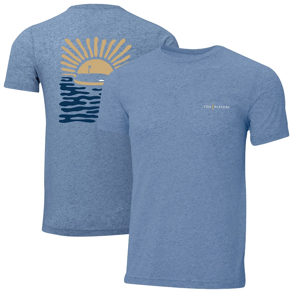 Men's Ahead  Heather Blue THE PLAYERS Island Instant Classic Tri-Blend T-Shirt