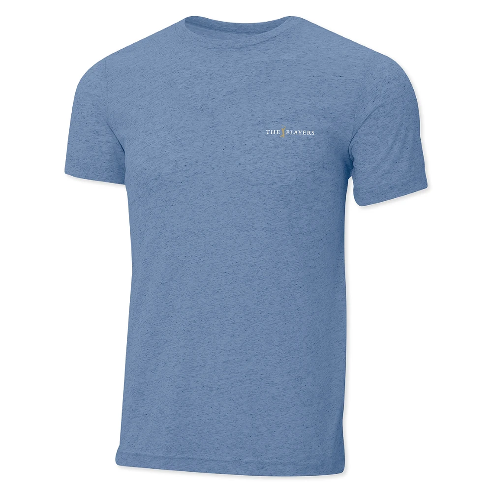 Men's Ahead  Heather Blue THE PLAYERS Island Instant Classic Tri-Blend T-Shirt