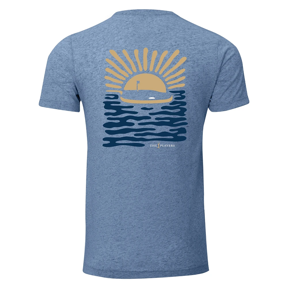 Men's Ahead  Heather Blue THE PLAYERS Island Instant Classic Tri-Blend T-Shirt