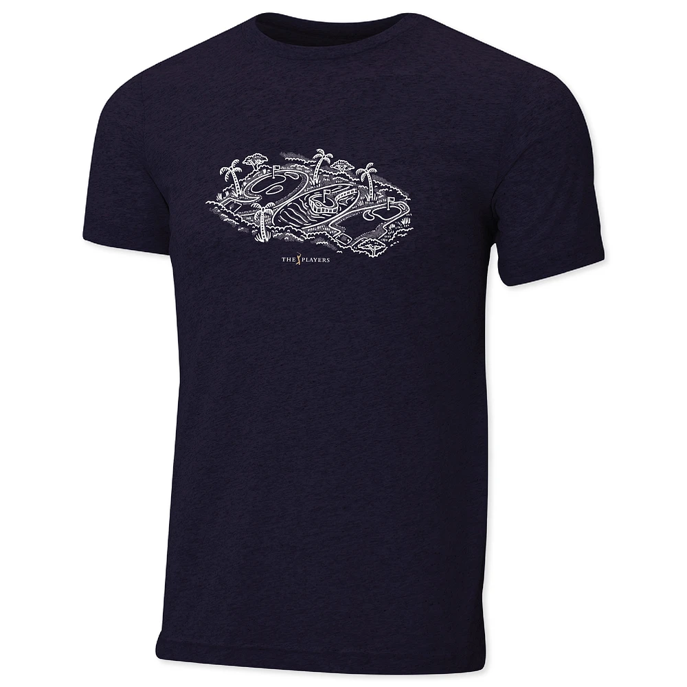 Men's Ahead  Navy THE PLAYERS Course Instant Classic Tri-Blend T-Shirt