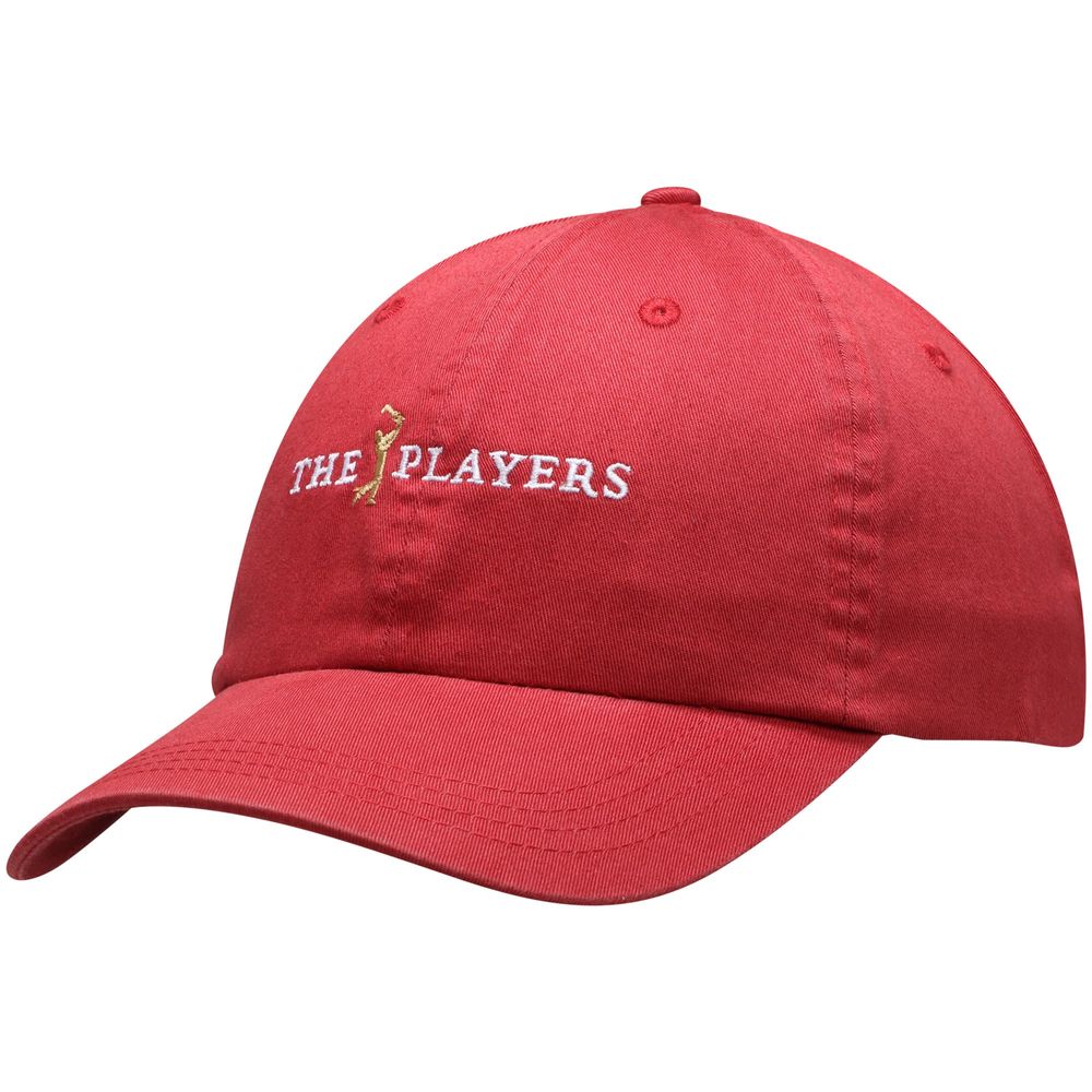 Men's Ahead Red THE PLAYERS Newport Washed Adjustable Hat