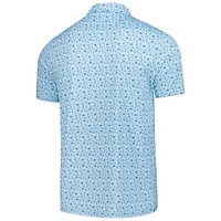 Men's Barstool Golf  Light Blue THE PLAYERS Florida Printed Polo