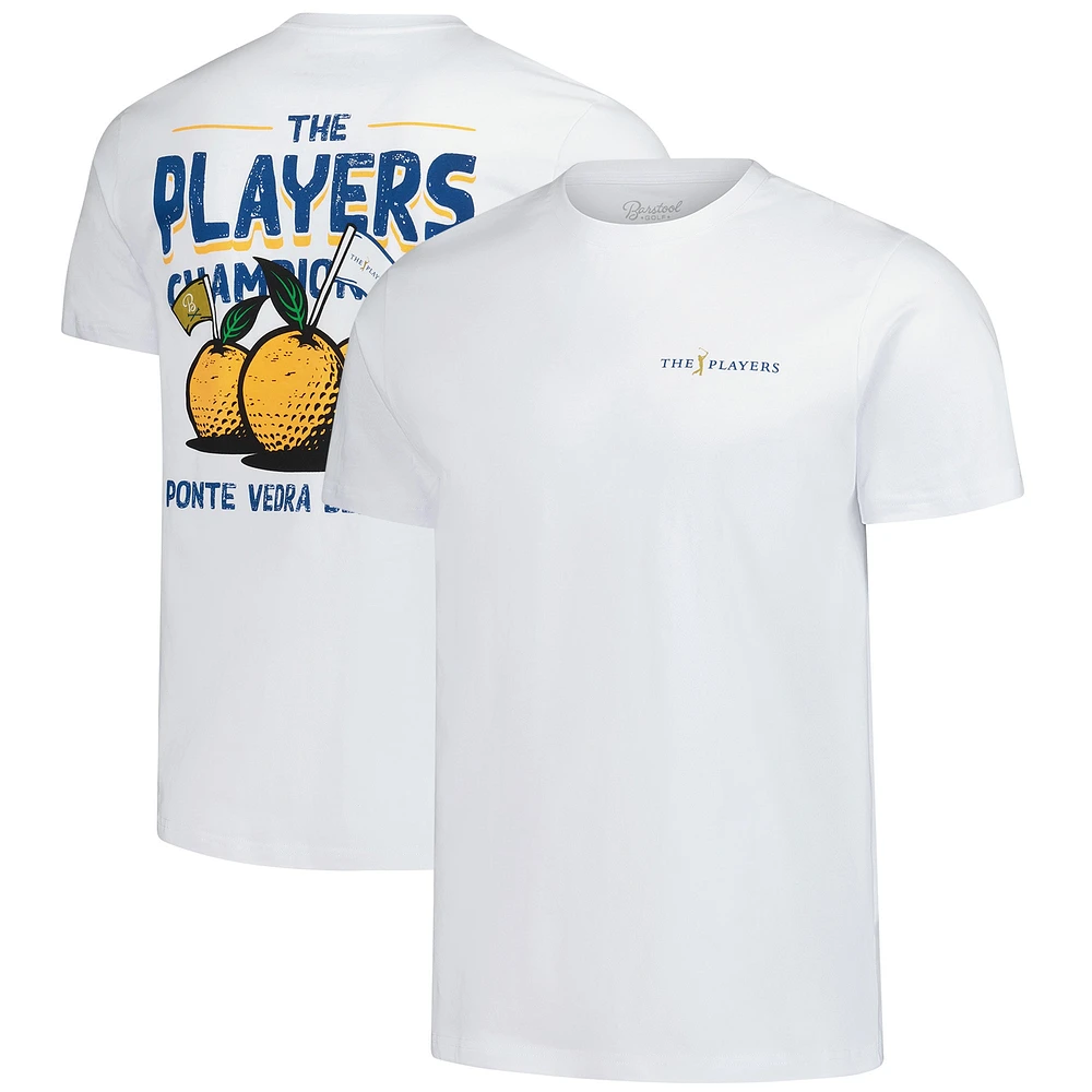 Men's Barstool Golf  White THE PLAYERS Florida Orange Garment Dyed T-Shirt