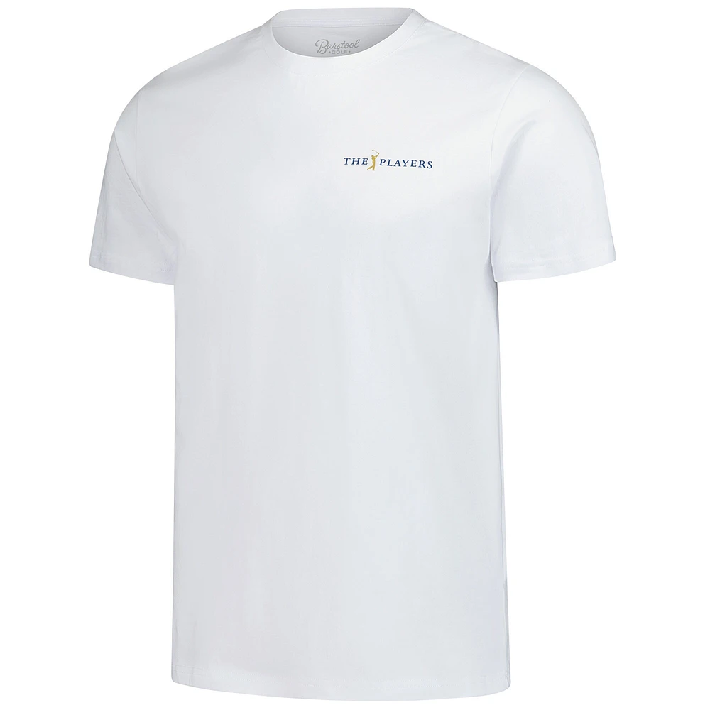 Men's Barstool Golf  White THE PLAYERS Florida Orange Garment Dyed T-Shirt