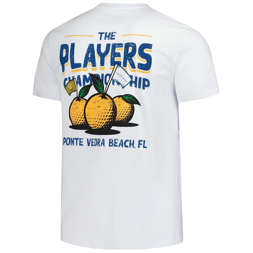 Men's Barstool Golf  White THE PLAYERS Florida Orange Garment Dyed T-Shirt