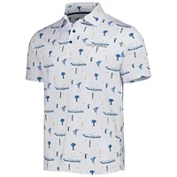 Polo de golf THE PLAYERS blanc pour homme avec tabouret bar