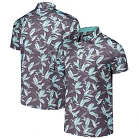 Men's Flomotion Charcoal THE PLAYERS Birds of Paradise Polo