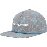 Men's Flomotion Charcoal THE PLAYERS Sharks Lurking Rope Snapback Hat