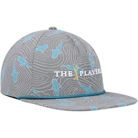 Men's Flomotion Charcoal THE PLAYERS Sharks Lurking Rope Snapback Hat