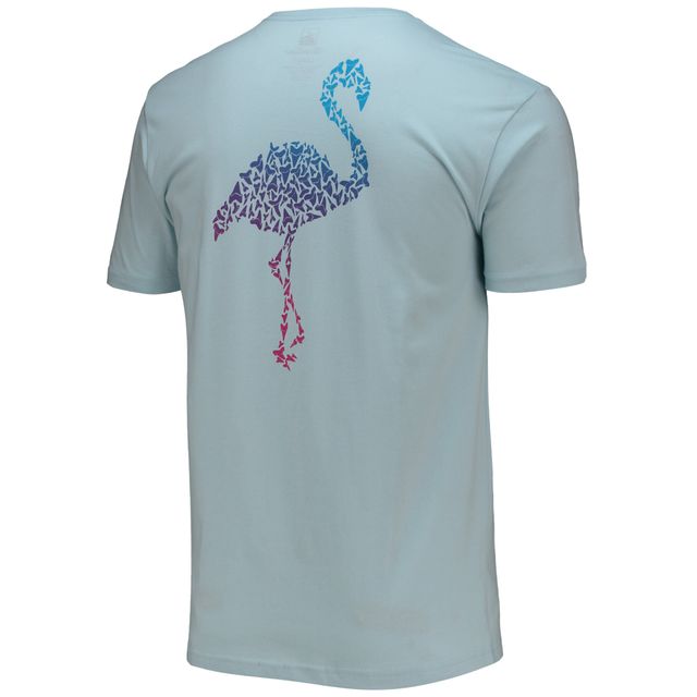 T-shirt Flomotion bleu clair THE PLAYERS flamant rose à pleines dents pour homme