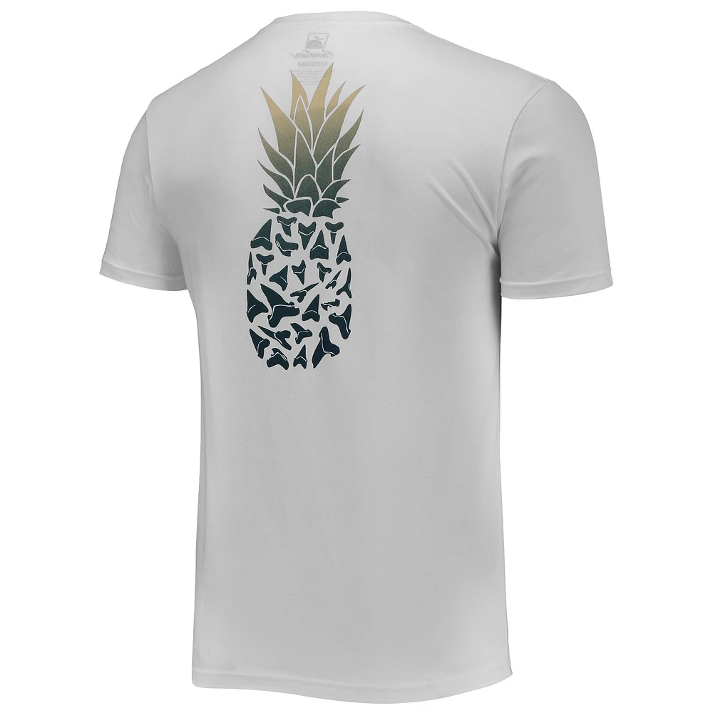 T-shirt Flomotion blanc THE PLAYERS ananas à pleines dents pour homme