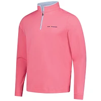 Men's FootJoy  Coral THE PLAYERS Lightweight Solid Quarter-Zip Sweatshirt