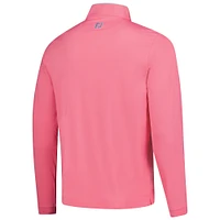Men's FootJoy  Coral THE PLAYERS Lightweight Solid Quarter-Zip Sweatshirt