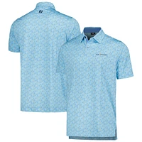 Polo de performance à imprimé personnalisé FootJoy bleu clair THE PLAYERS pour hommes