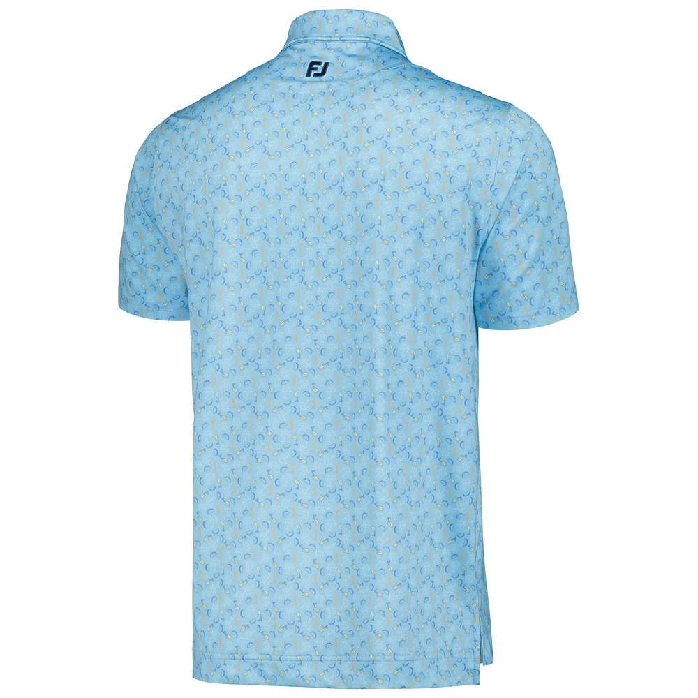 Men's FootJoy Light Blue THE PLAYERS Custom Print Performance Polo