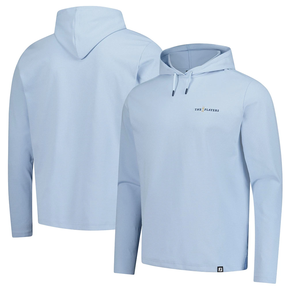 Sweat à capuche en jacquard ottoman bleu clair THE PLAYERS pour homme FootJoy