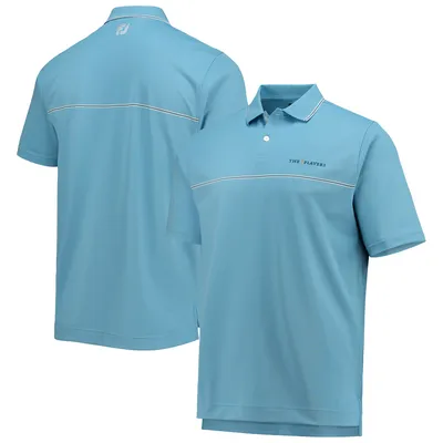 THE PLAYERS FootJoy Small Details Stretch Pique Polo - Light Blue